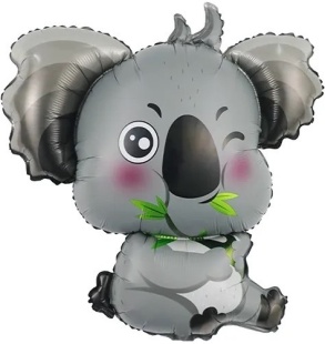 Шар с клапаном (14''/36 см) Мини-фигура, Коала, 1 шт.