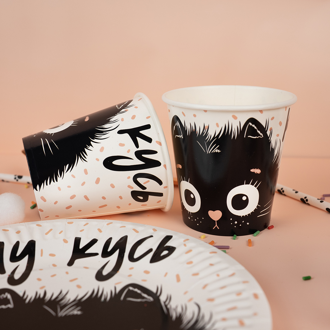 Стаканы (250 мл) Котик, 6 шт.