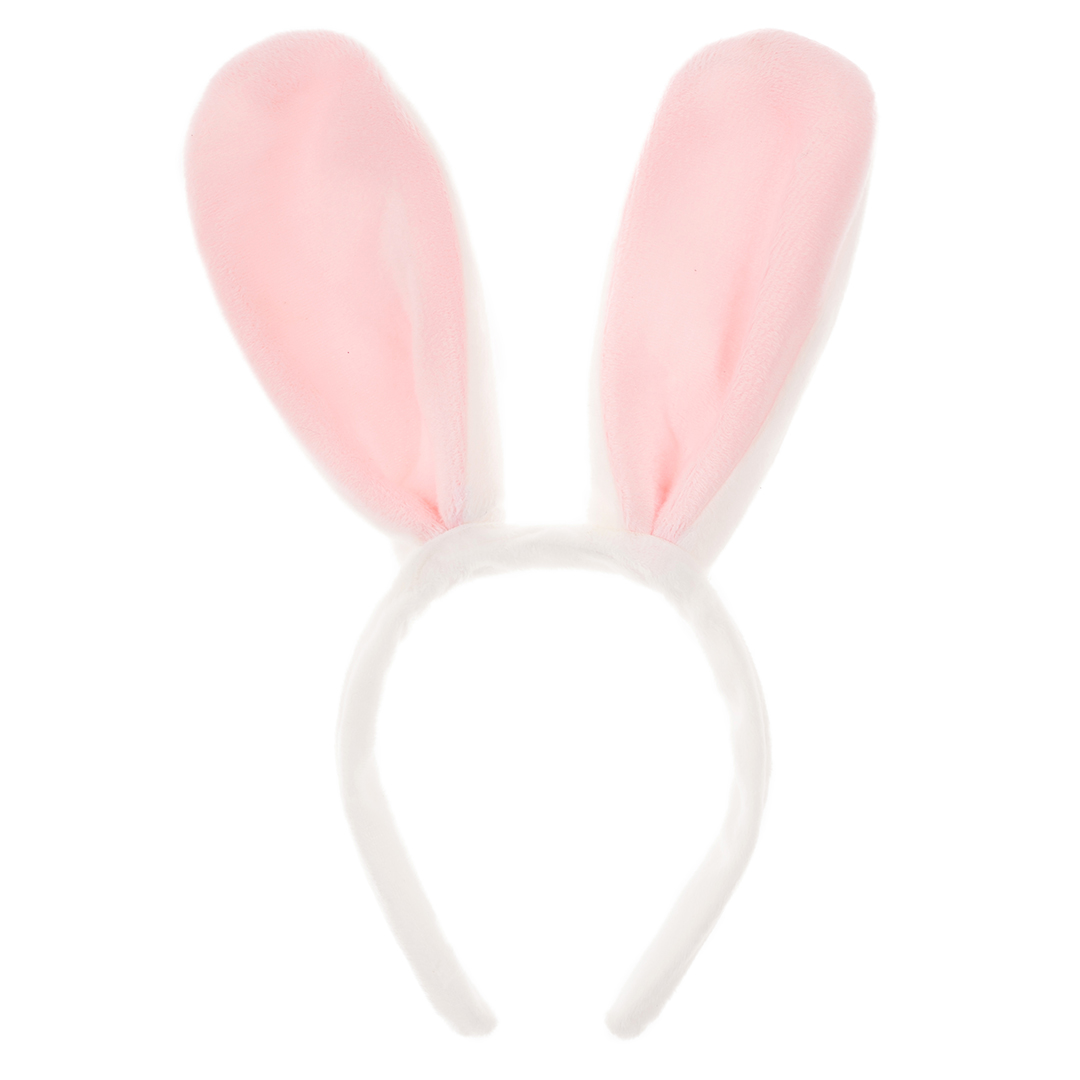 Ободок, Зайка, Белый/Розовый, 1 шт. 