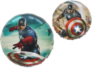 Шар (18''/46 см) Круг, Мститель Капитан, 1 шт. в уп.