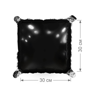 Шар (16''/41 см) Мини-Блок, Черный блеск, 1 шт.