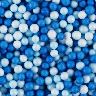 Шарики пенопласт, Цветной микс, Голубой/Синий, 6-8 мм, 10 гр.