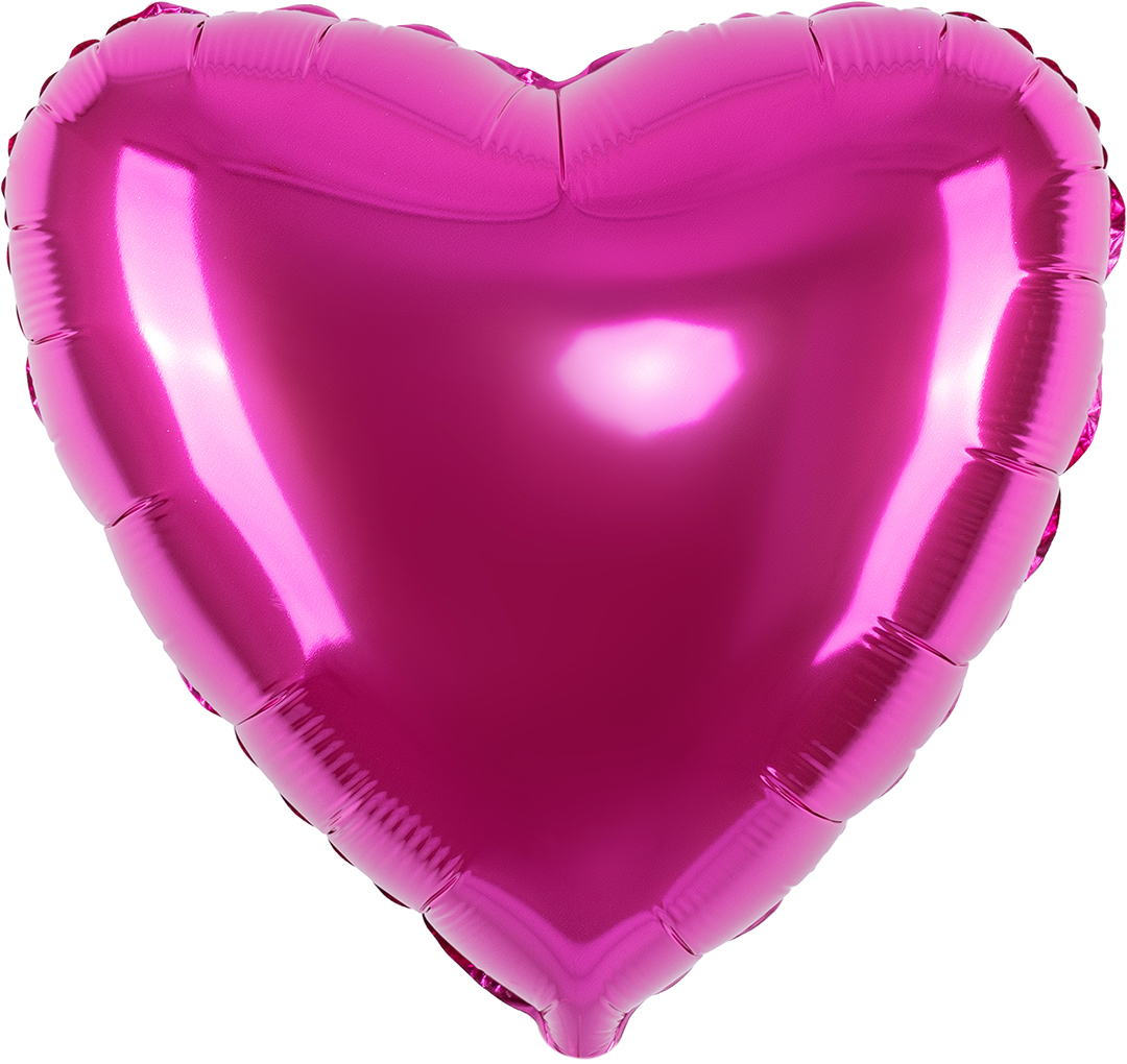 Шар (18''/46 см) Сердце, Фуше, 1 шт.