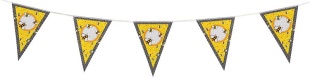Гирлянда Флажки, Пчелки, Желтый, 290 см, 1 упак.