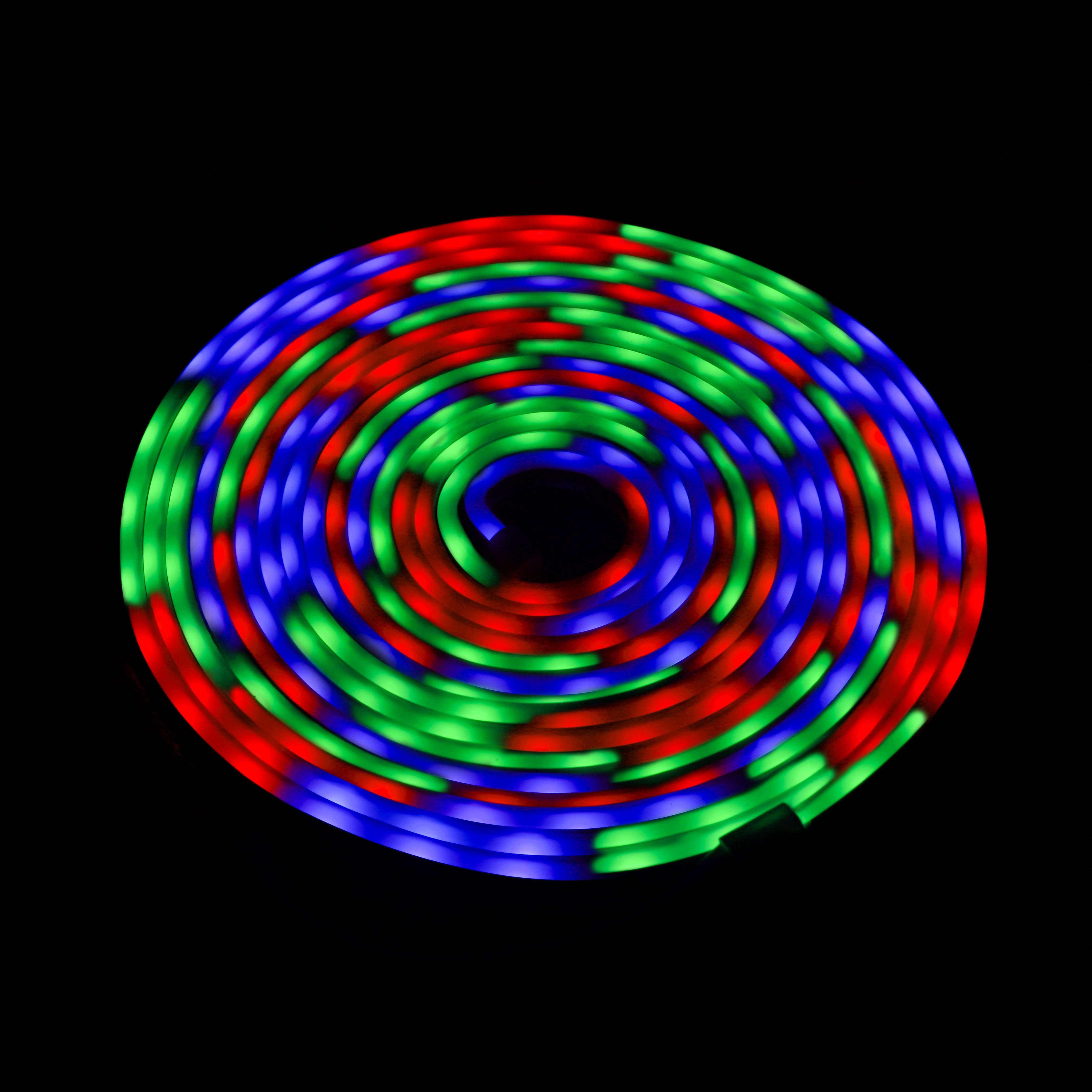 Светодиодная гирлянда, Дюралайт 54 Led/м, с адаптером, пульт ДУ, 6*12мм,12v, 5 м. Разноцветный, 1 шт
