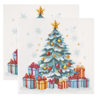 Сервировочные салфетки, Чудесная елочка, 33*33 см, 20 шт.