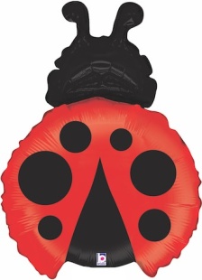 Шар (14''/36 см) Мини-фигура, Божья коровка, 1 шт.