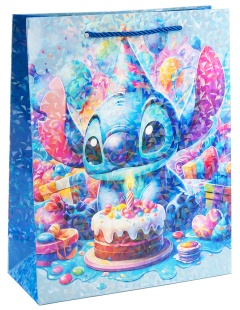 Пакет подарочный, 210гр, Любимый монстрик, Дизайн №2, Голография, 23*18*8 см, 1 шт.