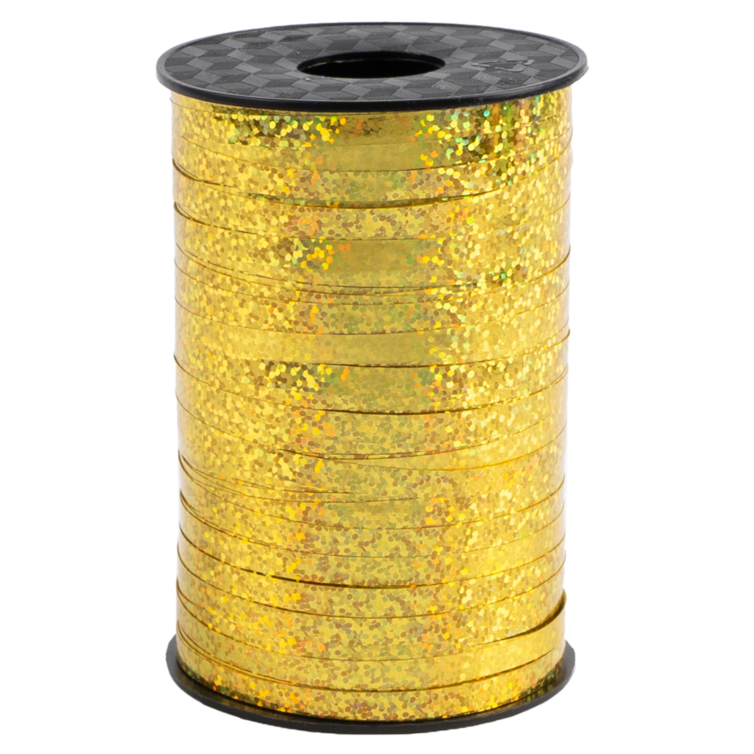 Лента полипропиленовая (0,5 см*250 м) Золото, Голография, 1 шт.