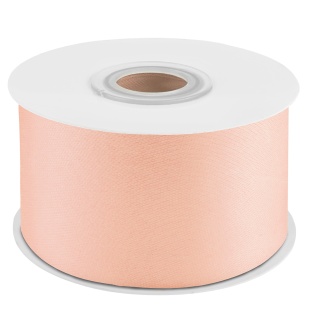 Лента атласная (3,8 см*22,85 м) Нежный персик, 1 шт.