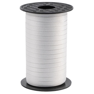 Лента полипропиленовая (0,5 см*100 м) Серебро, Глиттер, 1 шт.