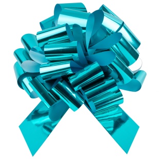 Бант Шар, Морская лазурь, Металлик, 36 см, 1 шт. в упак. 