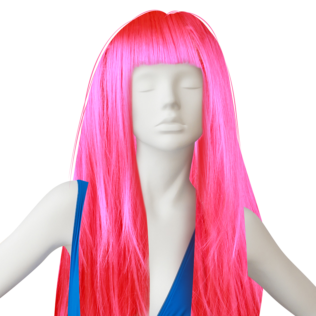 Парик карнавальный, 160 гр, Классик, Розовый, 1 шт. в упак. 