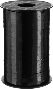 Лента полипропиленовая (0,5 см*250 м) Черный, Лаковый, 1 шт.