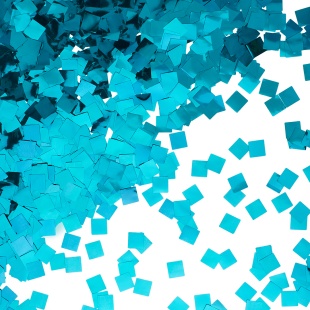 Конфетти фольга Квадрат, Голубой, Металлик, 1 см, 50 г.