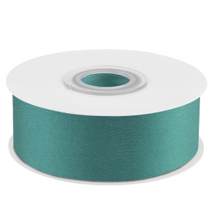 Лента атласная (2,5 см*22,85 м) Карибский голубой, 1 шт.