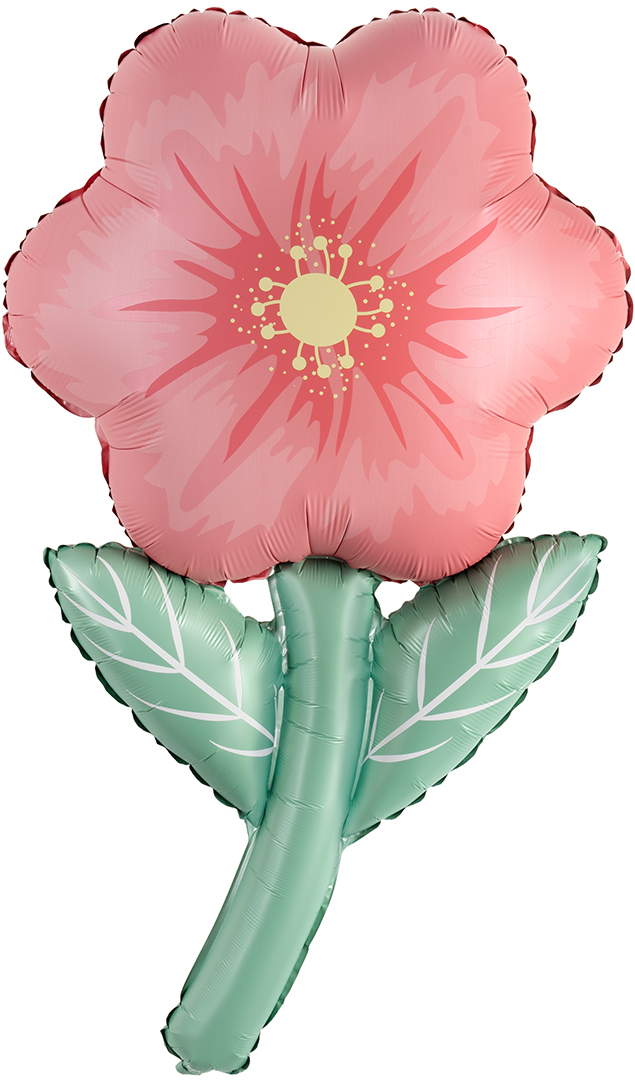 Шар (38''/97 см) Цветок, Нежный анемон, Розовый, 1 шт.