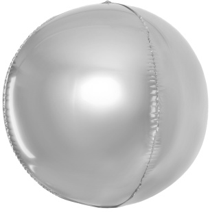Шар 3D (20''/51 см) Сфера, Серебро, 1 шт.