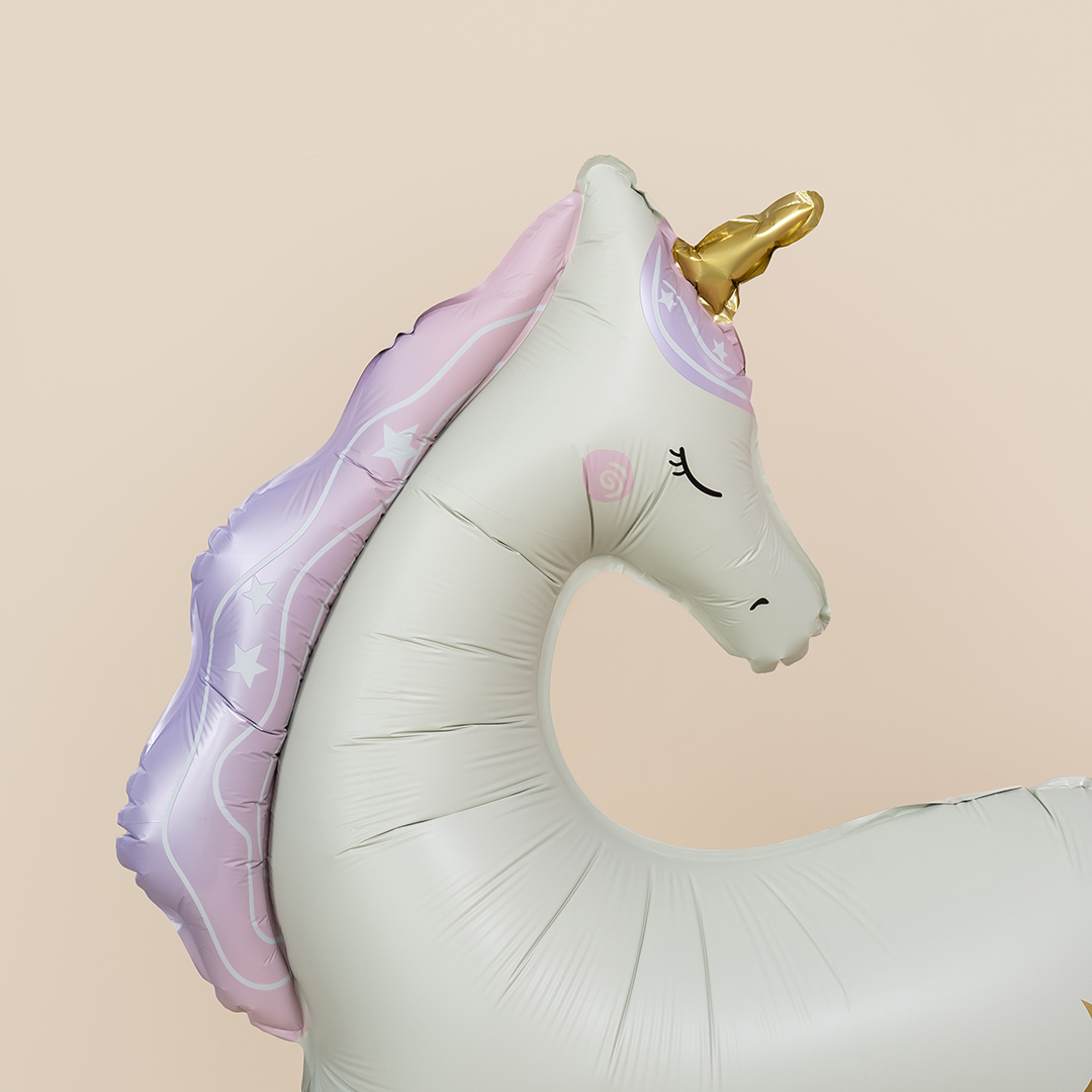 Шар (38''/97 см) Фигура 3D, Нежный единорог, Сатин, 1 шт. в уп.