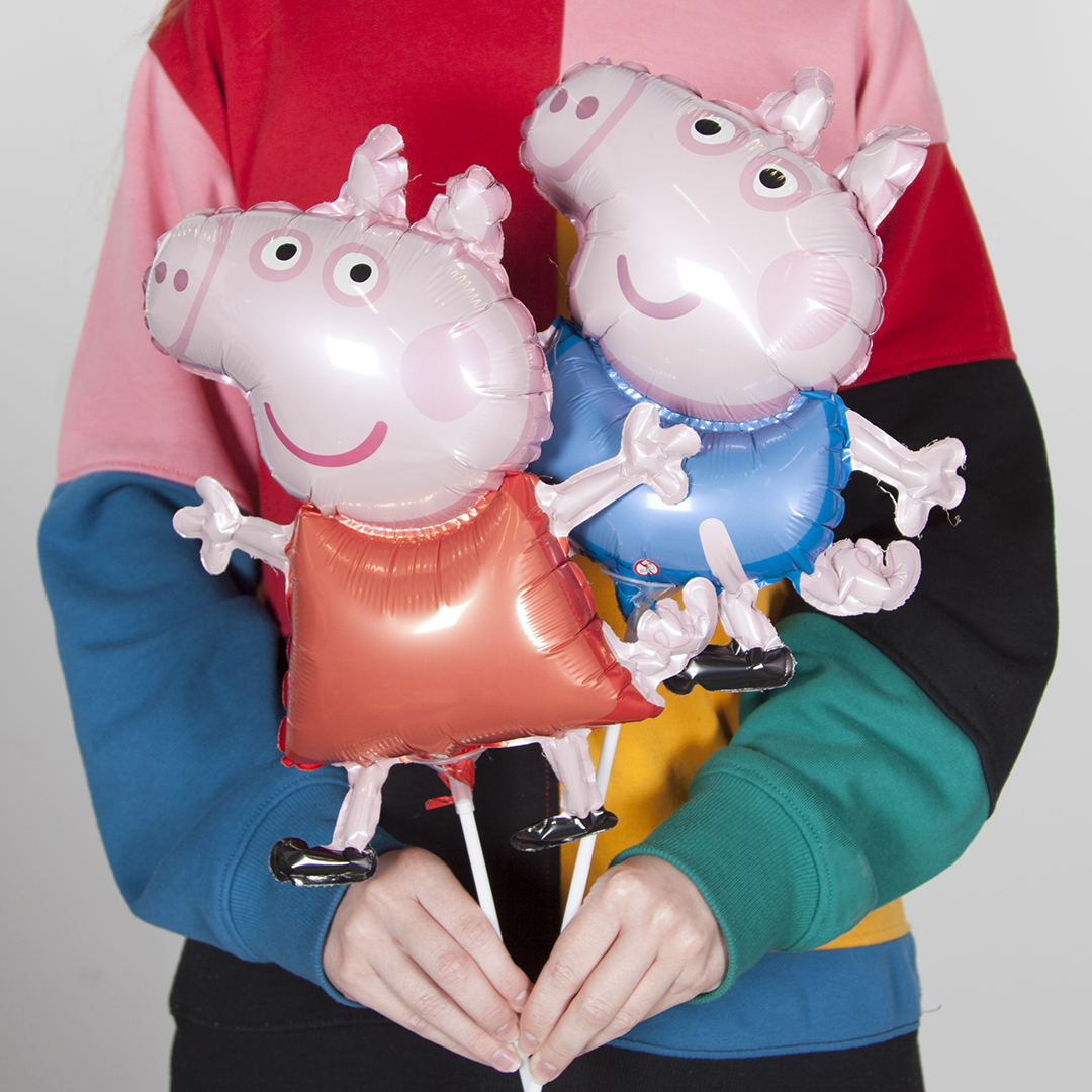 Шар (15''/38 см) Мини-фигура, Свинка Пеппа, 1 шт.