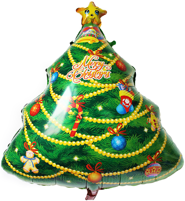 Шар (29''/74 см) Фигура, Новогодняя елка, 1 шт.