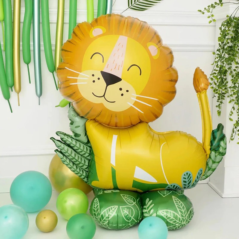 Шар 3D (34''/86 см) Фигура на подставке, Лев, 1 шт. в уп.