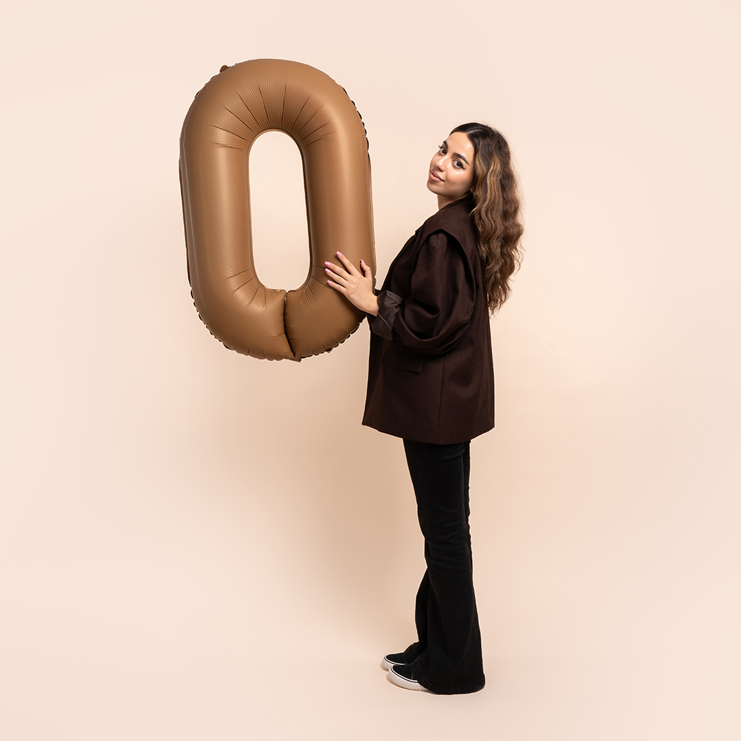 Шар (40''/102 см) Цифра, 0 Slim, Шоколад, Матовый, 1 шт. Шар (40''/102 см) Цифра, 0 Slim, Шоколад, Матовый, 1 шт.