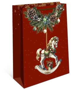 Пакет подарочный, Новогодняя лошадка, 22,3*18*10 см, 1 шт.