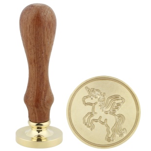Штамп для сургучной печати Единорог, Дерево, 1 шт.