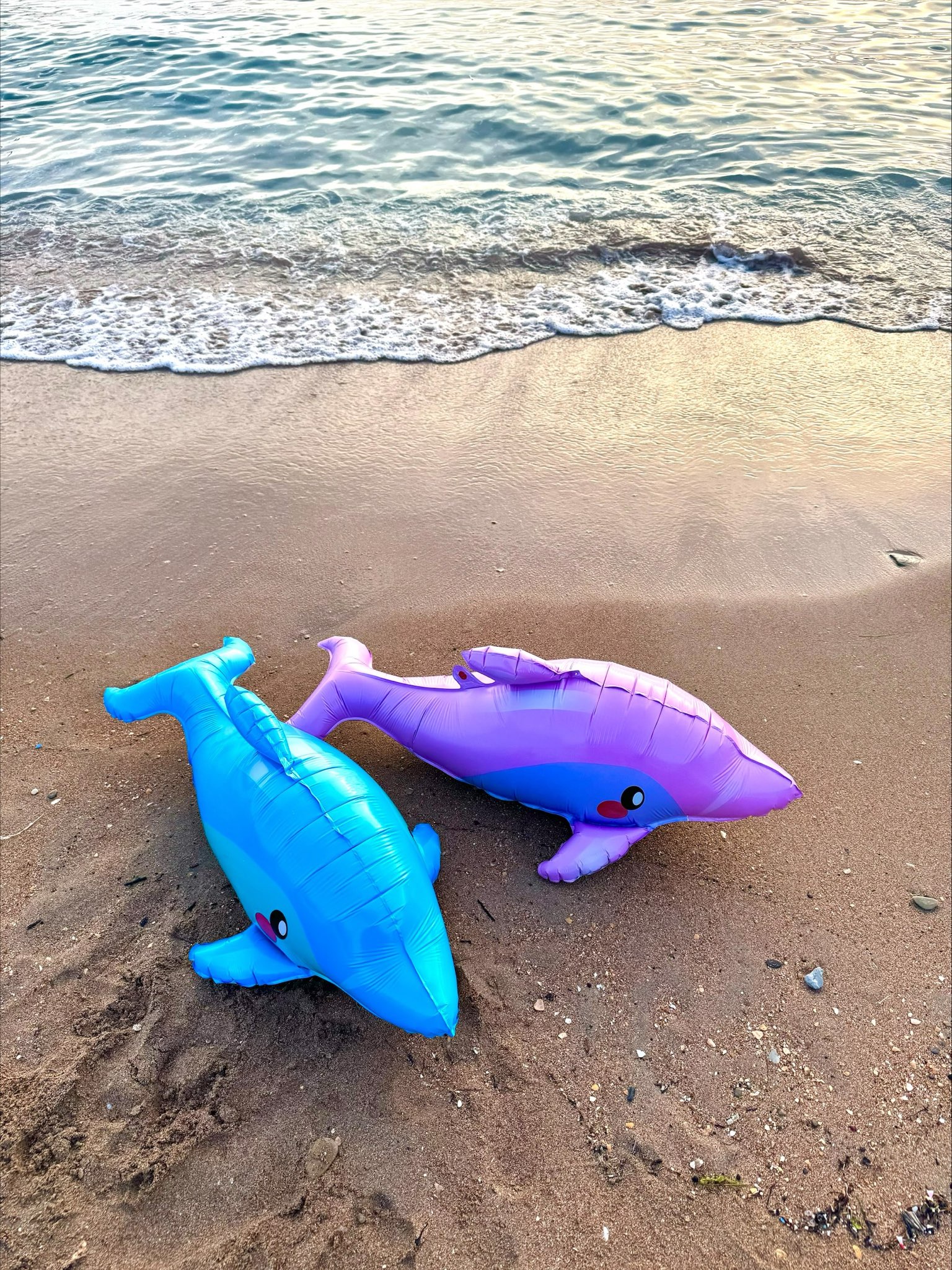 Шар 3D (37''/94 см) Фигура, Дельфин, Голубой, 1 шт.