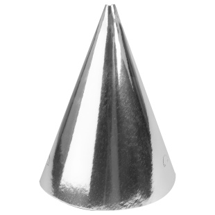 Колпаки, Серебро, Металлик, 16 см, 6 шт. в упак. 