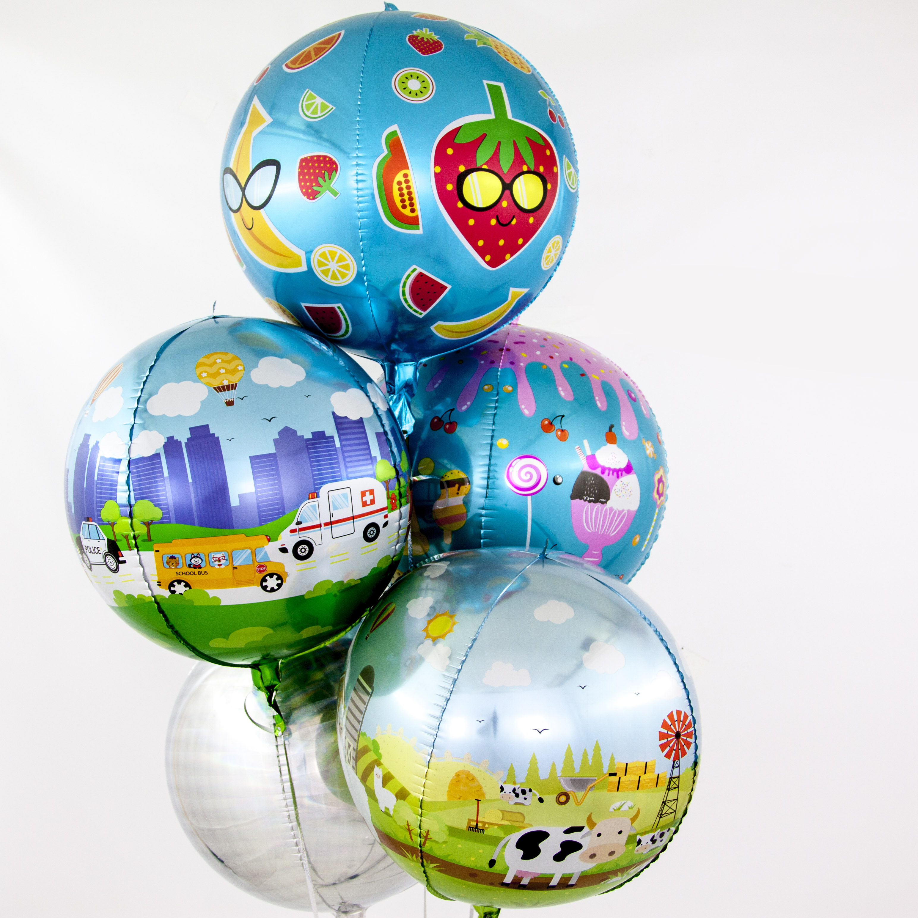 Шар 3D (24''/61 см) Сфера, Транспорт, 1 шт.