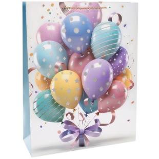 Пакет подарочный, 210гр, Множество шаров, Дизайн №4, 55*43*15 см, 1 шт.