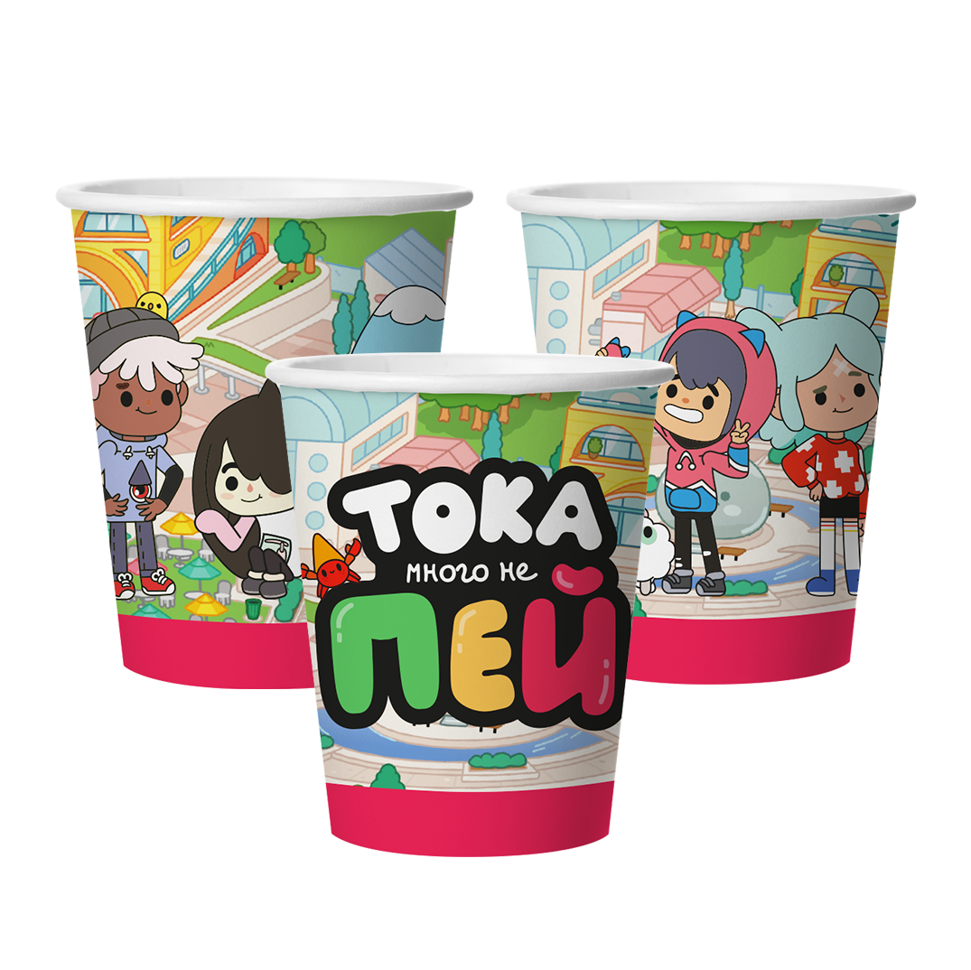 Стаканы (250 мл) Тока для тебя, 6 шт.
