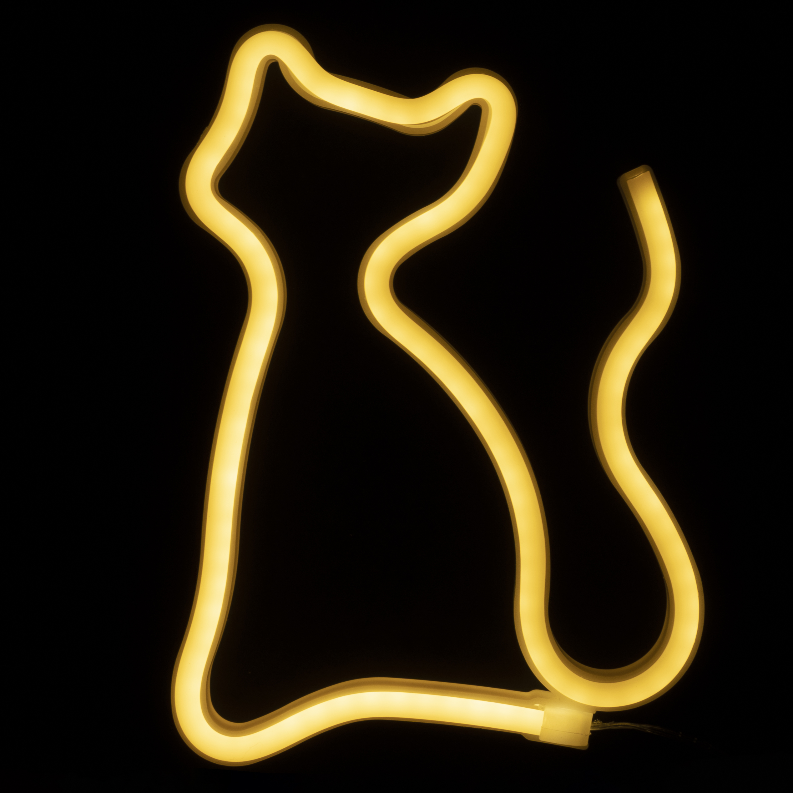 Световая фигура Котик, 17*23,5 см. Теплый белый, 1 шт.