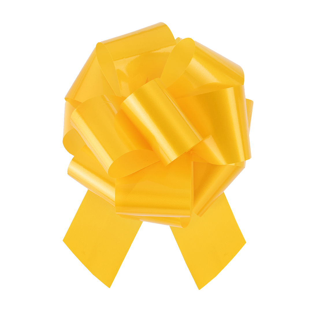 Бант Шар, Желтый, Лаковый, 21 см, 1 шт. в упак.  Бант Шар, Желтый, Лаковый, 21 см, 1 шт. в упак.