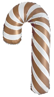 Шар (39''/99 см) Фигура, Леденец трость, Шоколадный, 1 шт.