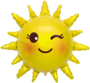 Шар (31''/79 см) Фигура, Солнце, 1 шт.