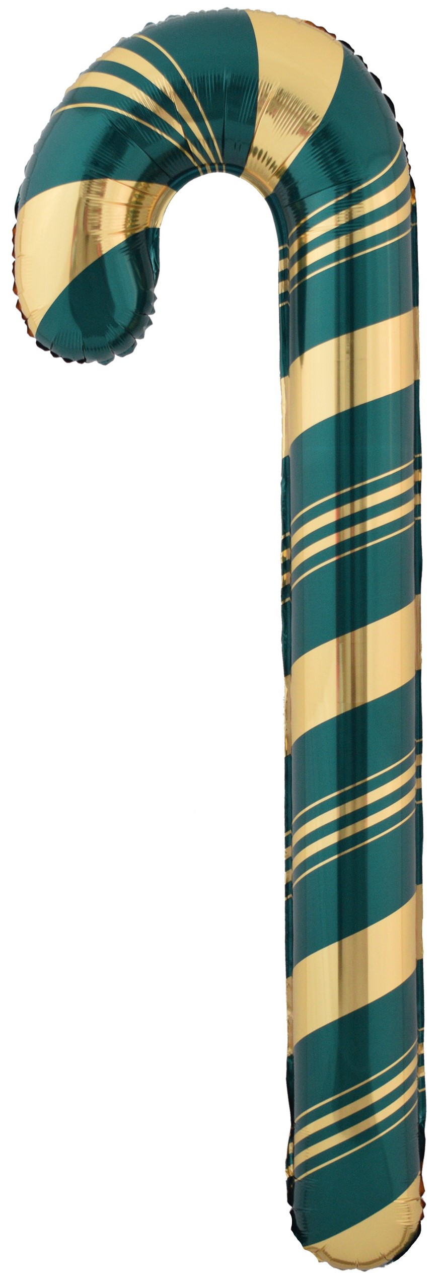 Шар (29''/74 см) Фигура, Леденец трость (надув воздухом), Зеленый/Золото, 1 шт. в уп.