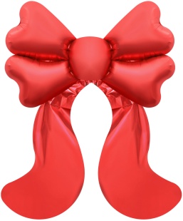 Шар (68''/173 см) Фигура, Бант, Красный, 1 шт. в уп.