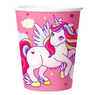 Стаканы (250 мл) Милый единорог, Розовый, 6 шт.