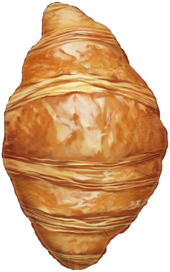 Шар (29''/74 см) Фигура, Круассан, 1 шт.
