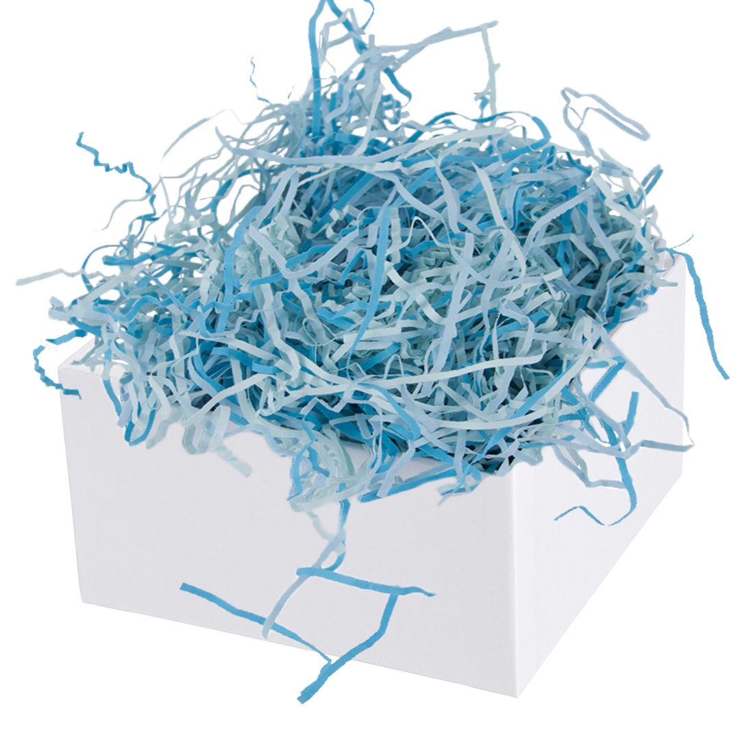 Наполнитель для коробок, бумага, Голубой микс, 50 г.