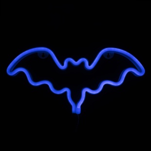 Световая фигура Летучая мышь, 16*30 см. Синий, 1 шт.