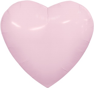 Шар (36''/91 см) Сердце, Зефирный, 1 шт. в уп.