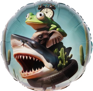 Шар (18''/46 см) Круг, Мемы, Дизайн №2, 1 шт.