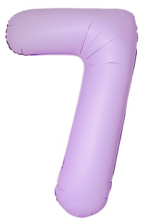 Шар (40''/102 см) Цифра, 7 Slim, Лаванда, Матовый, 1 шт. в уп.