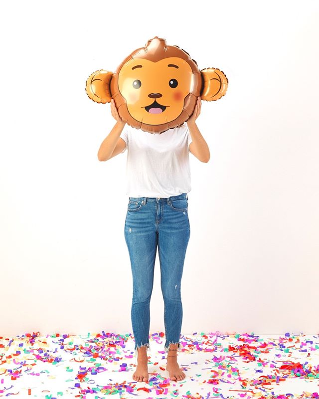 Шар (36''/91 см) Фигура, Голова, Обезьянка Мартышка, 1 шт.