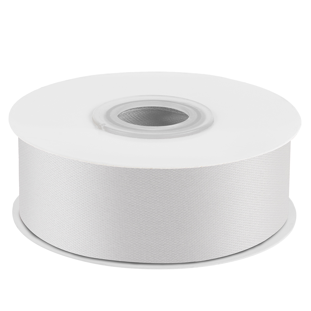 Лента атласная (2,5 см*22,85 м) Яркое серебро, 1 шт.