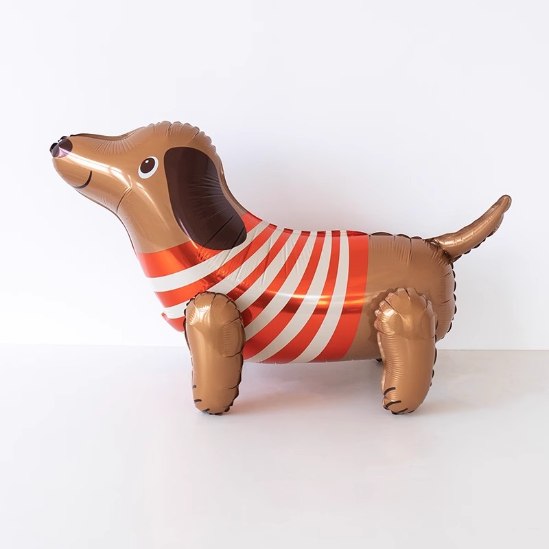 Шар (27''/69 см) Фигура 3D, Таксик в свитере, 1 шт. в уп.